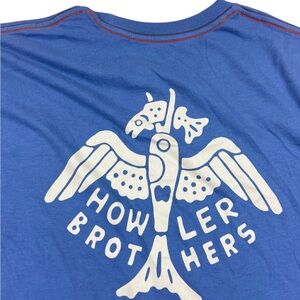 mens howler brothers Pocket T Shirt Blue Size XL